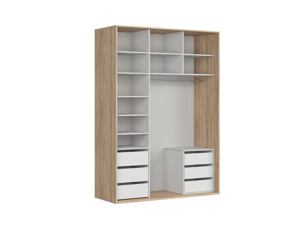 ארון הזזה עץ אלון לבגדים דגם flex 170 ארון הזזה אלון דגם 170 Flex – תמונה 4