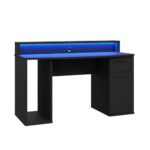 שולחן גיימינג בצבע שחור עם תאורת LED דגם Ayo – תמונה 2