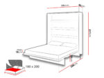 מיטת קיר זוגית XXL 180x200 - דגם BC 14 | יתרון מושלם לחיסכון במקום! 🛏️ – תמונה 18