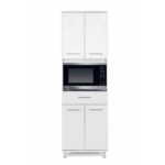 שידת מיקרוגל 4 דלתות ומגירה לבן 409 larso רהיטים 3_500x500