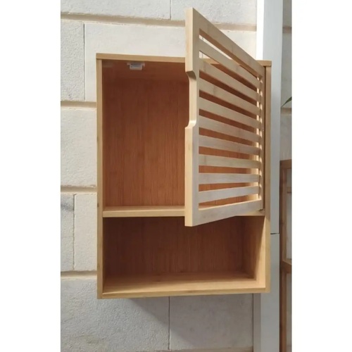 ארון קומת ביניים תלוי מעץ במבוק טבעי מבית larso רהיטים (2) קומת ביניים תלוי מעץ במבוק איכותי - פתרון אחסון מעוצב – תמונה 6
