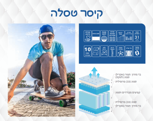 מזרן לטקס דגם קיסר טסלה