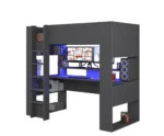 "מיטת גלריה עם שולחן ותאורת LED – דגם Game B05" – תמונה 4