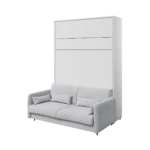 a couch with a white wall