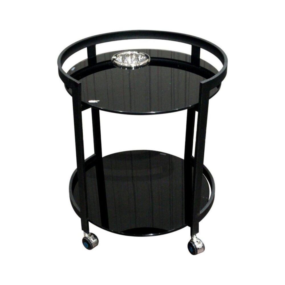 black-tempered-glass-serving-table-d3-3-2000x2000-1.jpg שולחן הגשה עגול מזכוכית מחוסמת - עיצוב מודרני – תמונה 2
