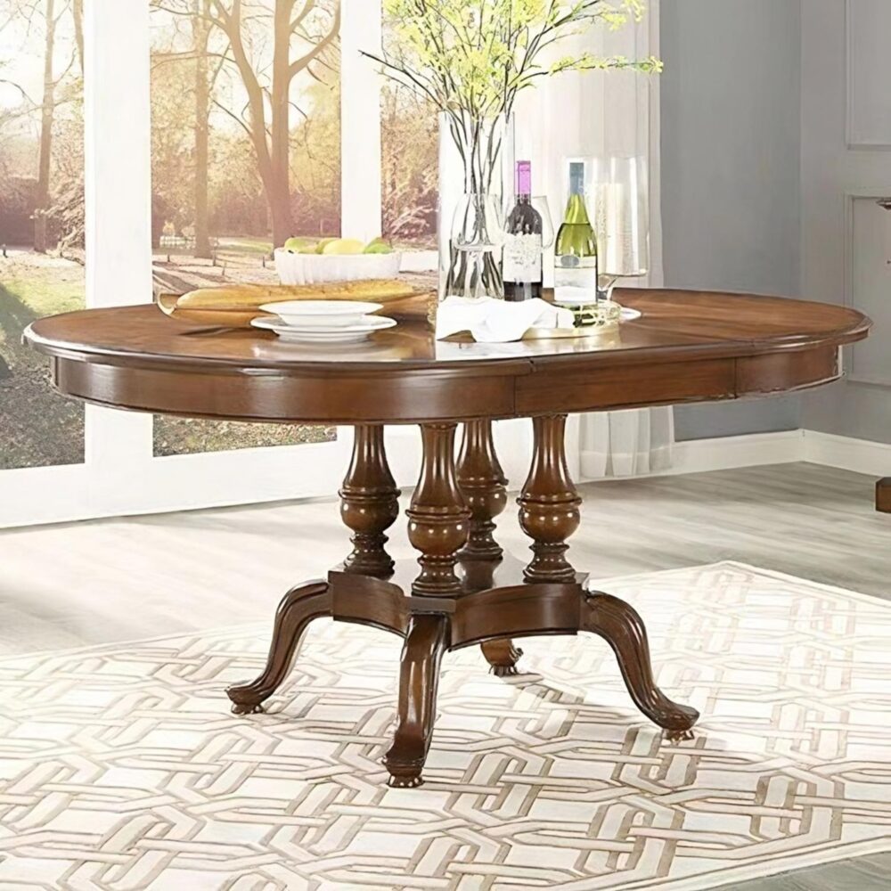 classic-round-dining-table-hsd024-2-2000x2000-1.jpg שולחן אוכל עגול בסגנון קלסי – שולחן איכותי לבית – תמונה 2