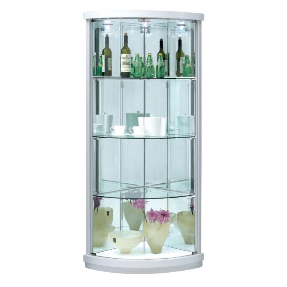 corner-glass-showcase-white-1-2000x2000-1.jpg ויטרינה זכוכית פינאטית לבן - עיצוב איכותי לבית – תמונה 2