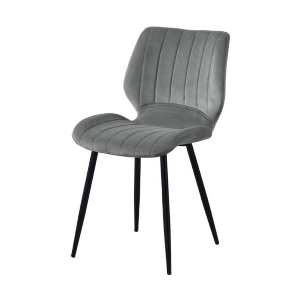 gray-velvet-chair-2-2000x2000-1.jpg כיסא קטיפה אפורה מעוצב – איכותי ונוח לעיצוב הבית – תמונה 1