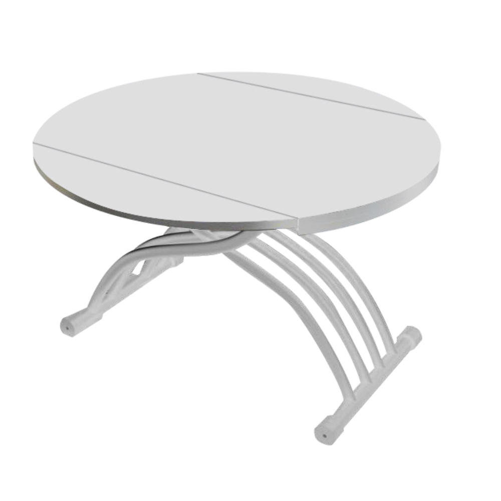 round-table-with-white-glass-top-1-2000x2000h.png שולחן זכוכית טנרנספורמר עם פלטת זכוכית מעוצב לבית – תמונה 2