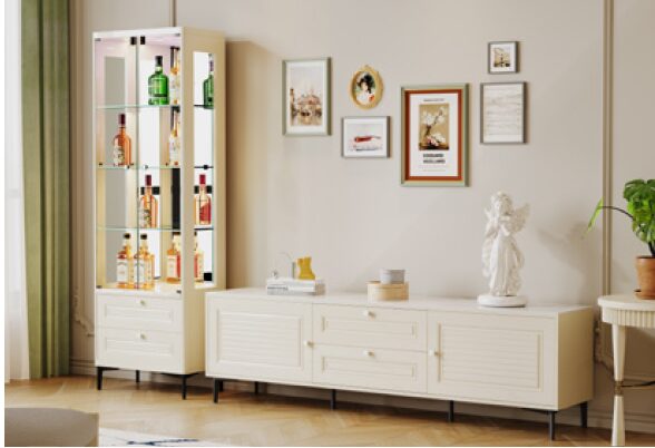9807 TV Stand Beige 9807 TV Stand – תמונה 1